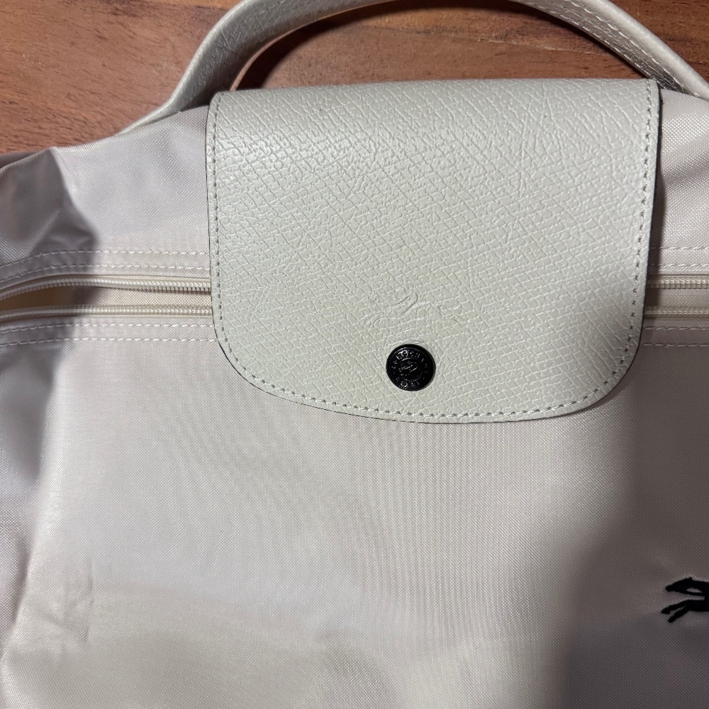 Longchamp La Pilage Tote- beige embroidered logo - Picture 5 of 8